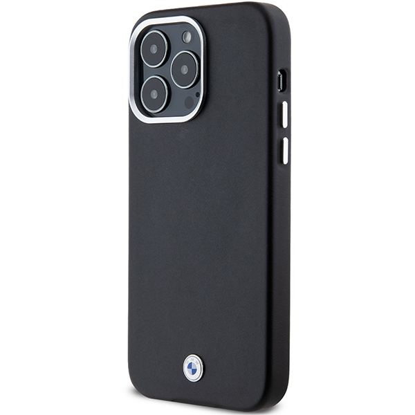 BMW iPhone 15 Pro Max Case Signature Wrapped Metal MagSafe, Black