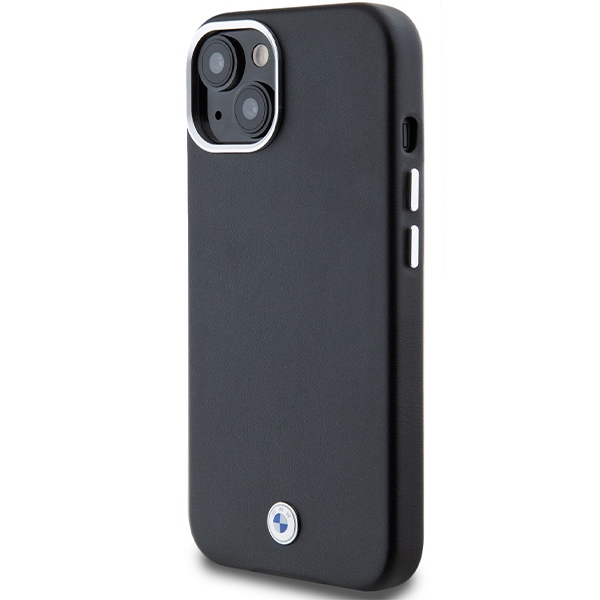 Чехол BMW для iPhone 15 / 14 / 13 Signature Wrapped Metal MagSafe, черный