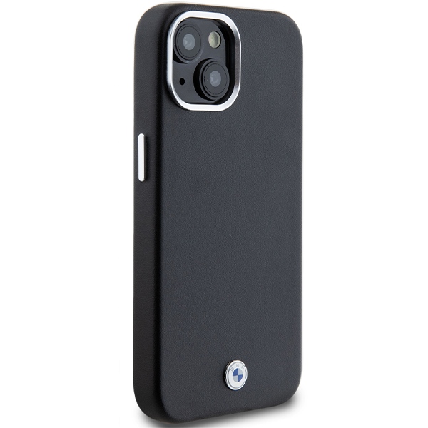 Чехол BMW для iPhone 15 / 14 / 13 Signature Wrapped Metal MagSafe, черный