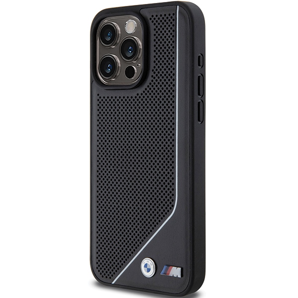 BMW Perforated Twisted Line MagSafe case for iPhone 15 Pro - black