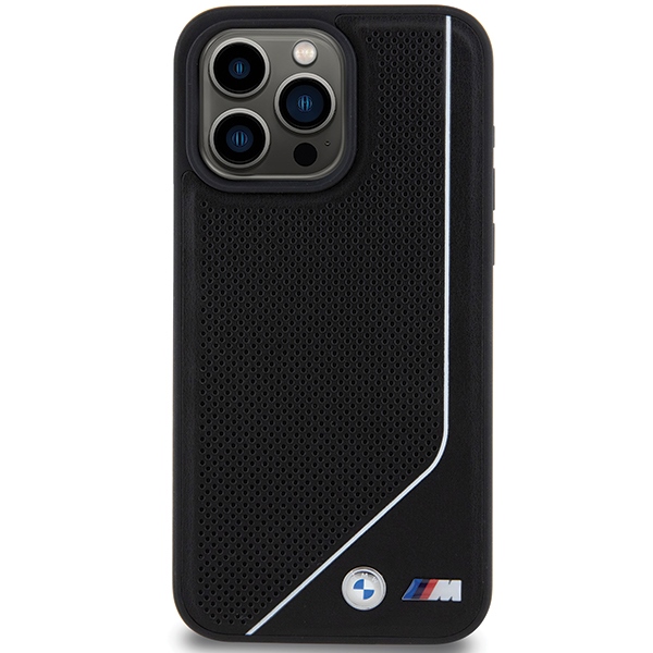 BMW Perforated Twisted Line MagSafe case for iPhone 15 Pro - black