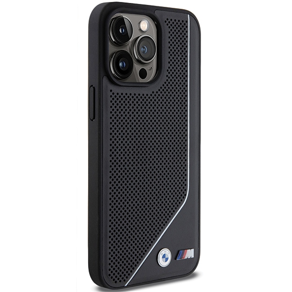 BMW Perforated Twisted Line MagSafe case for iPhone 15 Pro - black