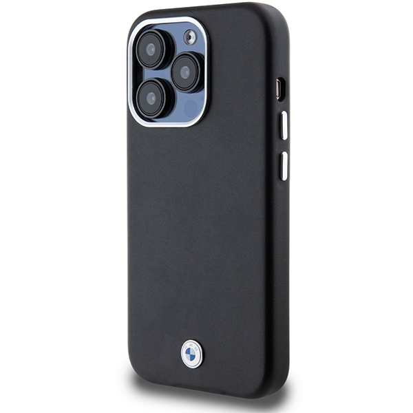 BMW iPhone 14 Pro Max Case Signature Wrapped Metal MagSafe, Black