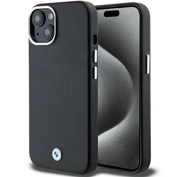 BMW iPhone 14 / 15 / 13 Case Signature Wrapped Metal MagSafe, Black