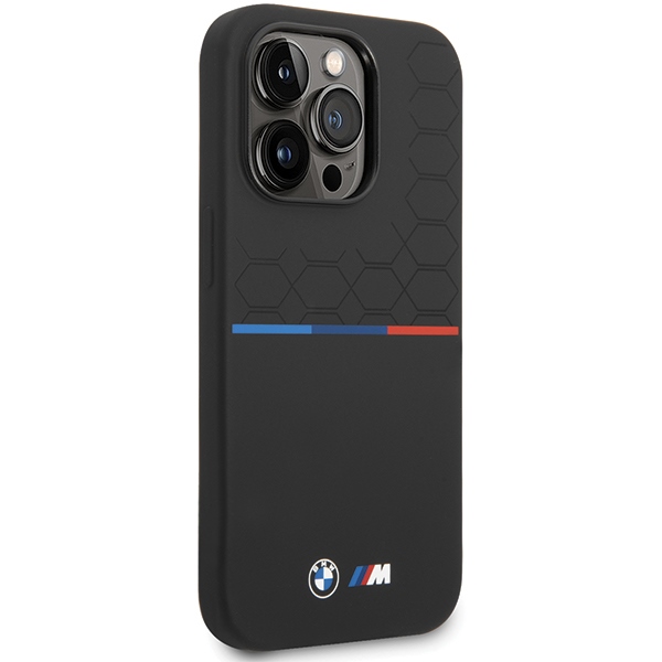 BMW M Silicone Pattern case for iPhone 14 Pro Max - black