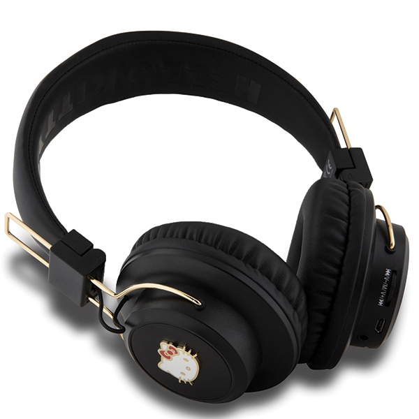 Hello Kitty Metal Logo Bluetooth on-ear headphones - black