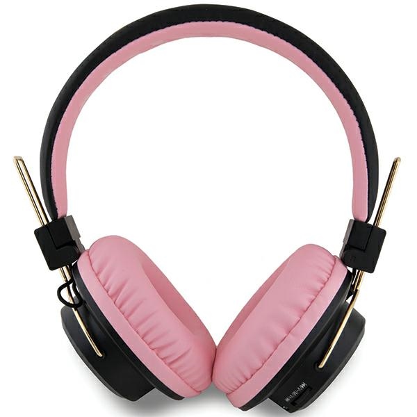 Hello Kitty Metal Logo Bluetooth on-ear headphones - pink