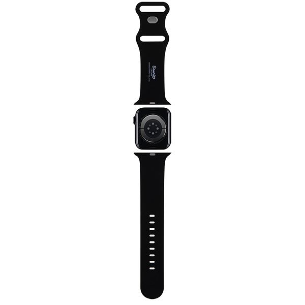 Hello Kitty Apple Watch 42/44/45/49mm Strap Silicone Kitty Head, Black