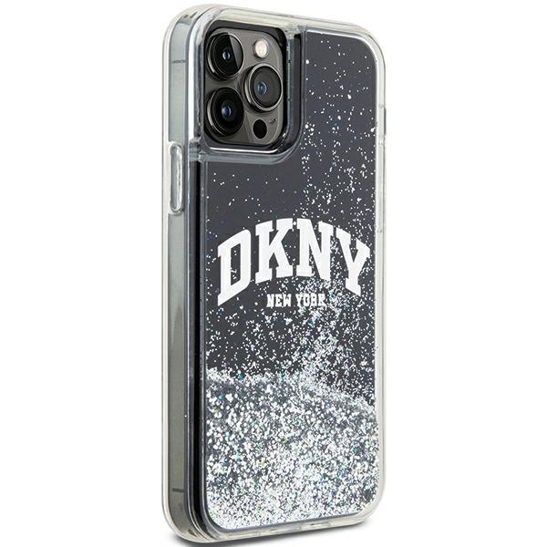 DKNY iPhone 12 / 12 Pro Case Liquid Glitter Big Logo, Black