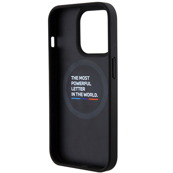 BMW Quilted Tricolor MagSafe Case for iPhone 15 Pro Max Black