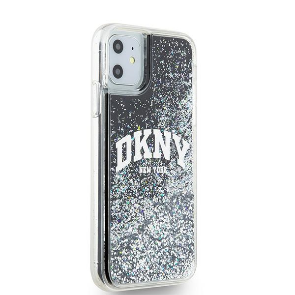 DKNY iPhone 11 / Xr Case Liquid Glitter Big Logo, Black