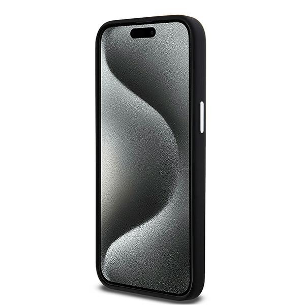 DKNY Liquid Silicone MagSafe dėklas, skirtas Apple iPhone 15 Pro Max, juodas