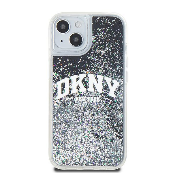 DKNY iPhone 14 / 15 / 13 Case Liquid Glitter Big Logo, Black