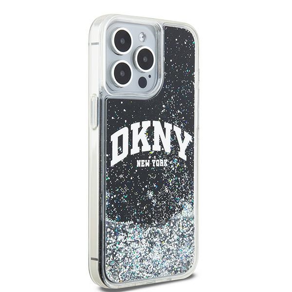 DKNY iPhone 14 Pro Max Case Liquid Glitter Big Logo, Black