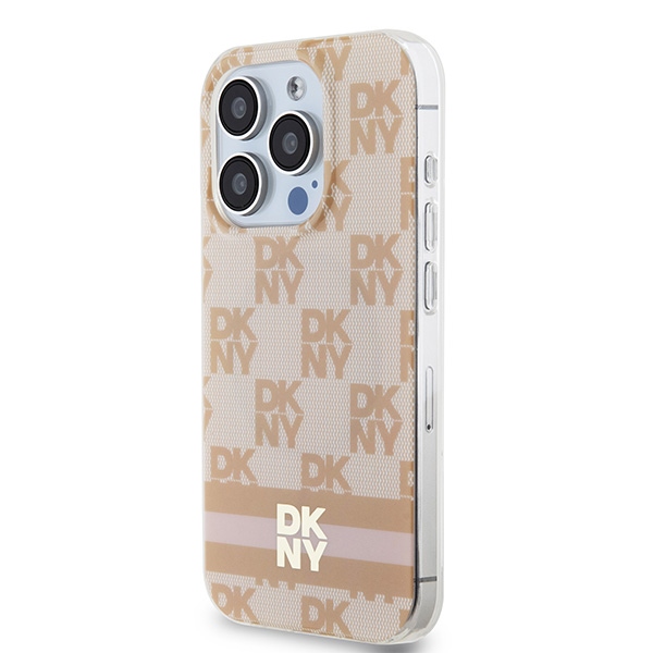 DKNY iPhone 13 / 13 Pro vāciņš IML Checkered Mono Pattern MagSafe, rozā