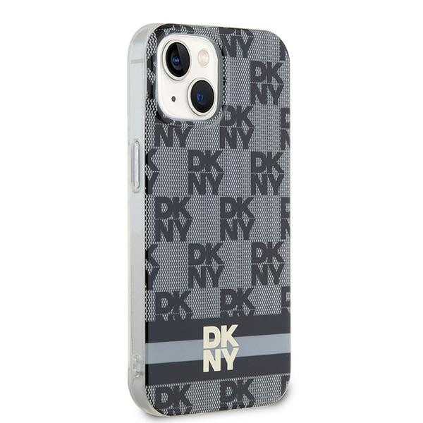 DKNY iPhone 15 / 14 / 13 Case IML Checkered Mono Pattern MagSafe, Black