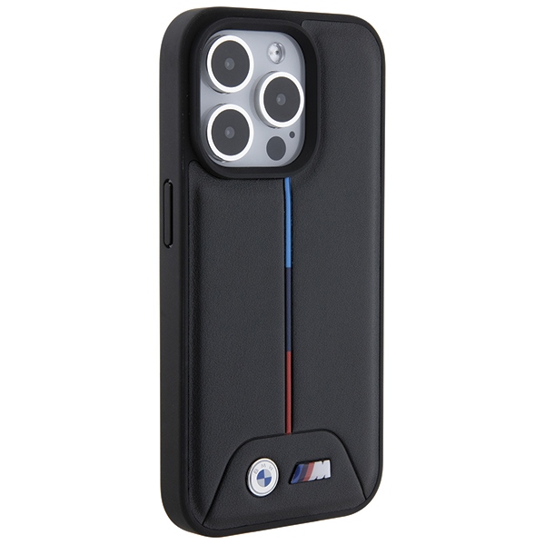 BMW Quilted Tricolor case for iPhone 15 Pro Max - black