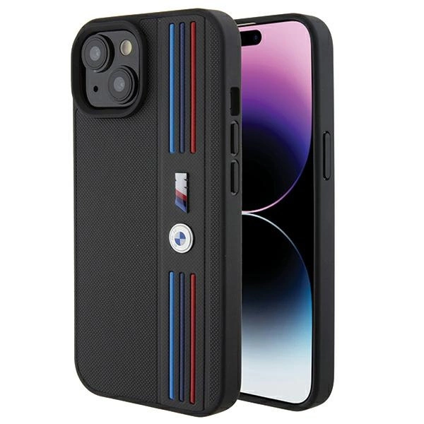 BMW Tricolor M Collection case for iPhone 15 - black