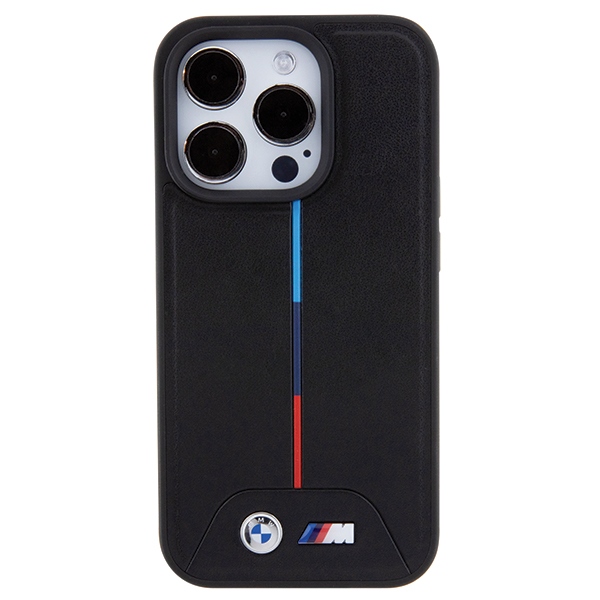 BMW iPhone 15 Pro Case Quilted Tricolor MagSafe, Black