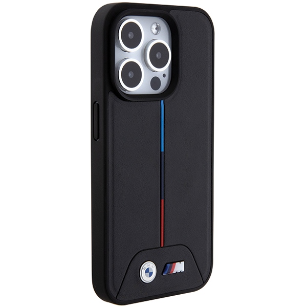 BMW iPhone 15 Pro Case Quilted Tricolor MagSafe, Black