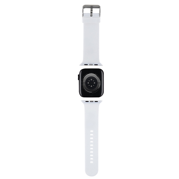 Karl Lagerfeld Apple Watch 38/40/41mm Strap 3D Rubber Choupette Heads, White