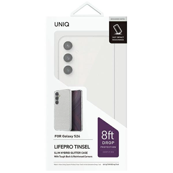 Uniq LifePro Xtreme case for Samsung Galaxy S24 - transparent and glitter