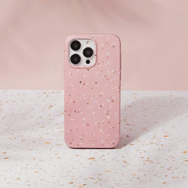 Uniq Coehl Terrazzo case for iPhone 14 Pro - pink