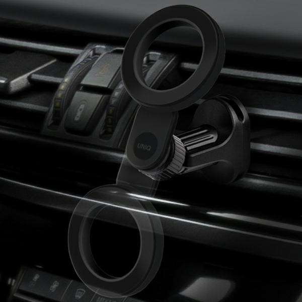 Uniq Trelix Car magnētiskais turētājs automašīnas ventilācijas atverei - melns | magnetic holder for air vent...