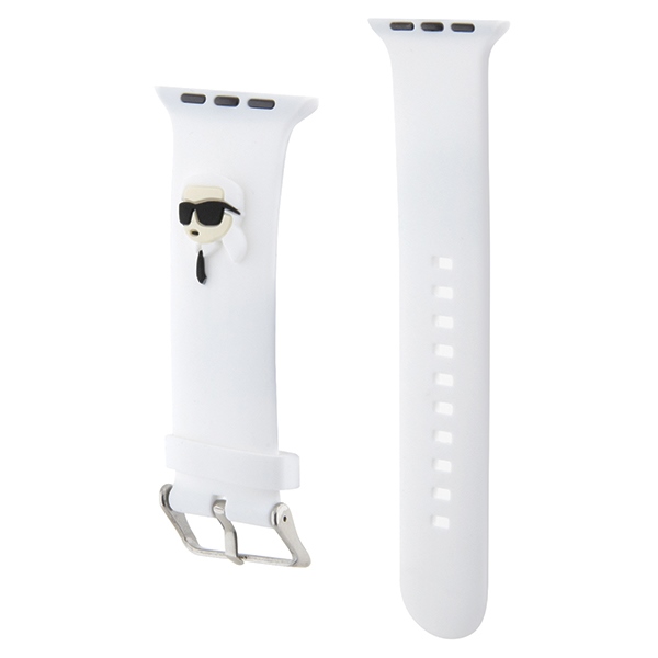 Karl Lagerfeld Apple Watch 38/40/41mm Strap 3D Rubber Karl Head, White