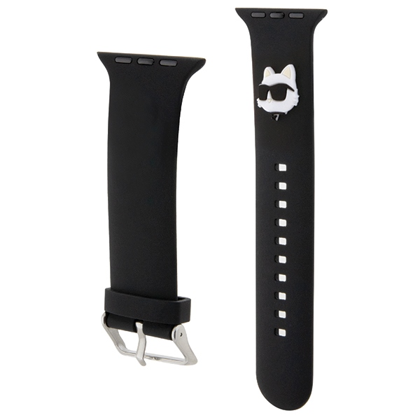 Ремешок Karl Lagerfeld для Apple Watch 38/40/41mm 3D Rubber Choupette, черный