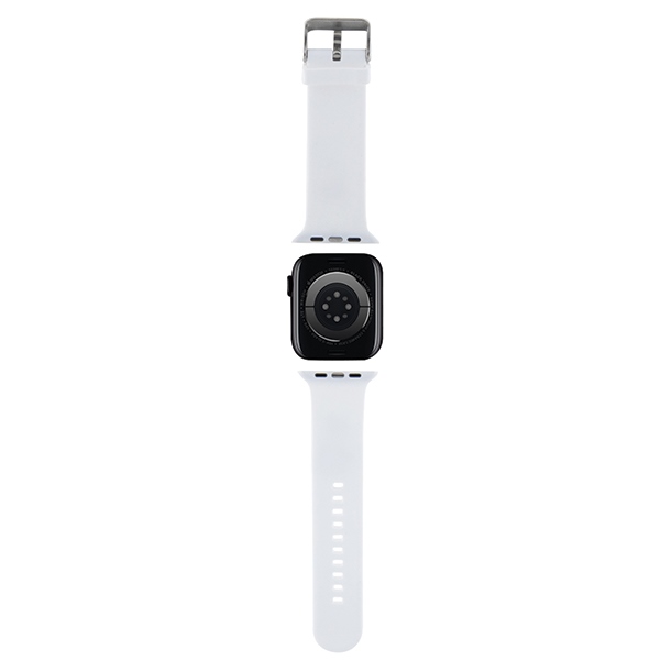 Karl Lagerfeld Apple Watch 42/44/45/49mm Strap 3D Rubber Karl Head, White