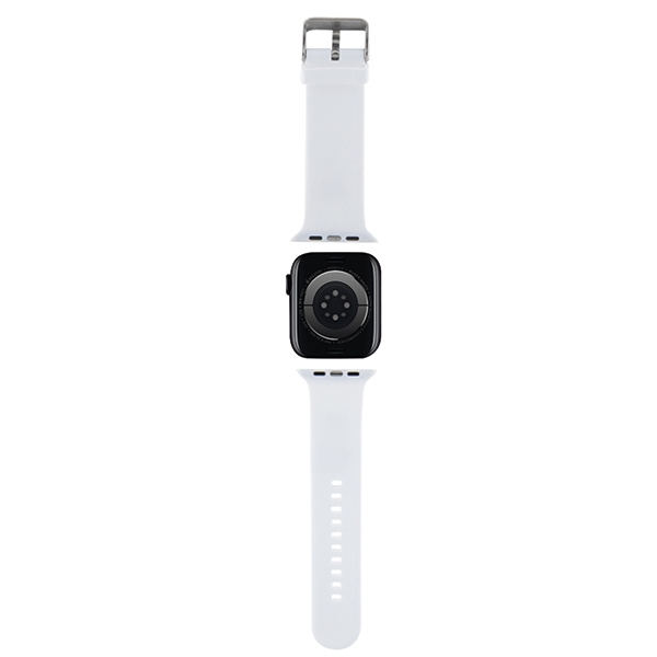 Karl Lagerfeld Apple Watch 42/44/45/49mm Strap 3D Rubber Choupette Head, White