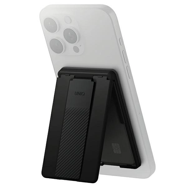 Uniq Heldro ID magnētiskais maksts ar magnētisko stiprinājumu un lenti - melns | magnetic wallet with support and...