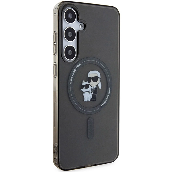 Samsung Galaxy S24+ Plus (SM-S926) Karl Lagerfeld IML Karl & Choupette MagSafe Cover Case, Black