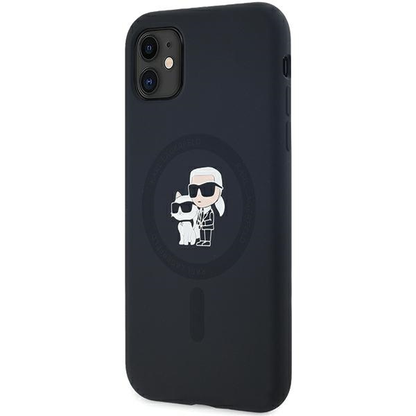 Karl Lagerfeld iPhone 11 / XR Case Silicone Karl & Choupette MagSafe, Black