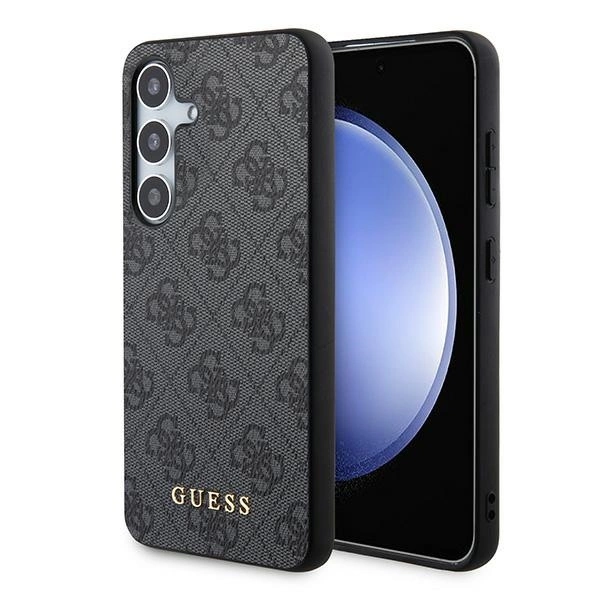 Samsung Galaxy A35 ( SM-A356E/DS ) Guess 4G Metal Gold Logo Case Cover, Black