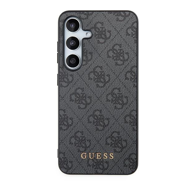 Guess Samsung Galaxy A35 vāciņš 4G Metal Gold Logo, melns