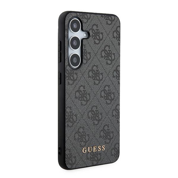 Guess Samsung Galaxy A35 vāciņš 4G Metal Gold Logo, melns