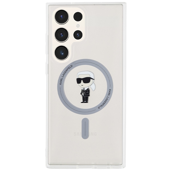 Karl Lagerfeld Samsung Galaxy S24 Ultra Case IML Ikonik MagSafe, Transparent