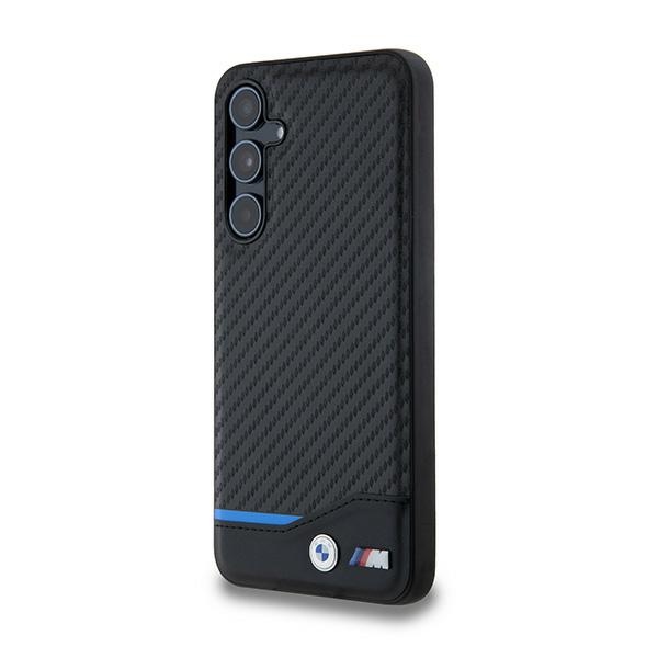Чехол BMW Leather Carbon для Samsung Galaxy A55 - черный