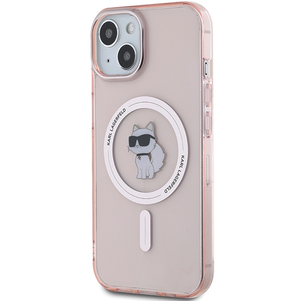 Apple iPhone 14 6.1\'\' Karl Lagerfeld IML Choupette MagSafe Cover Case, Pink