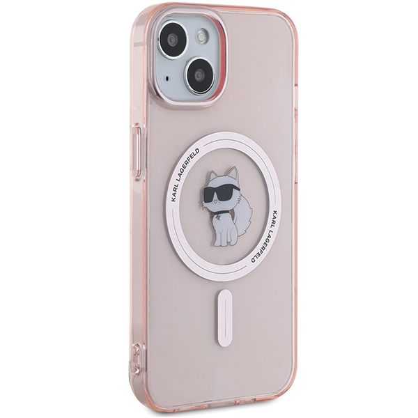 Apple iPhone 14 6.1\'\' Karl Lagerfeld IML Choupette MagSafe Cover Case, Pink