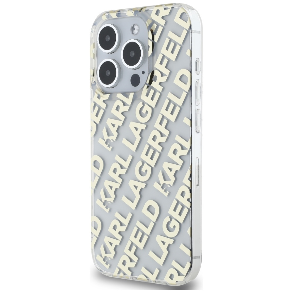 Karl Lagerfeld iPhone 15 Pro Max Case IML Fullover Logo, Gold