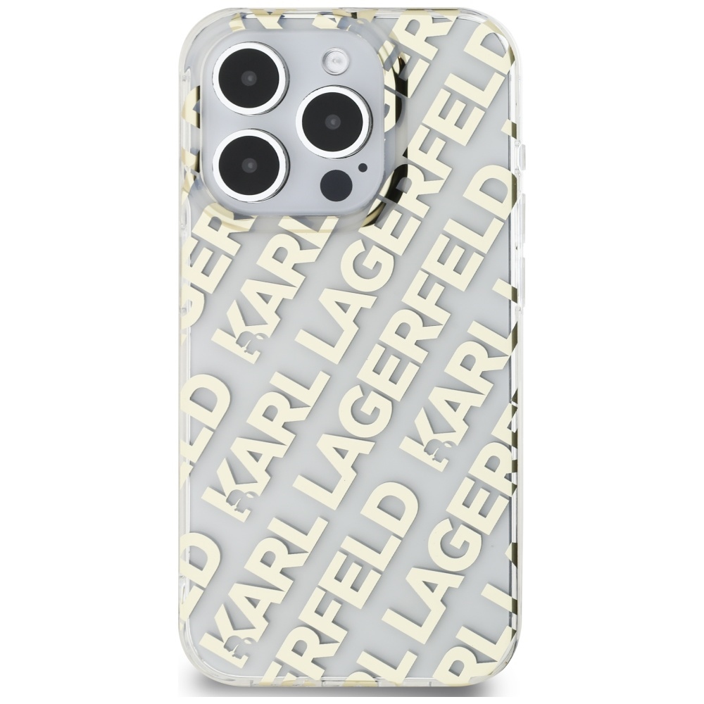 Karl Lagerfeld iPhone 15 Pro Max Case IML Fullover Logo, Gold