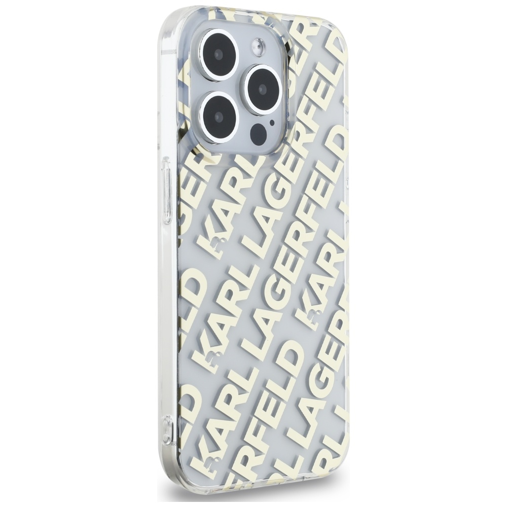 Karl Lagerfeld iPhone 15 Pro Max Case IML Fullover Logo, Gold