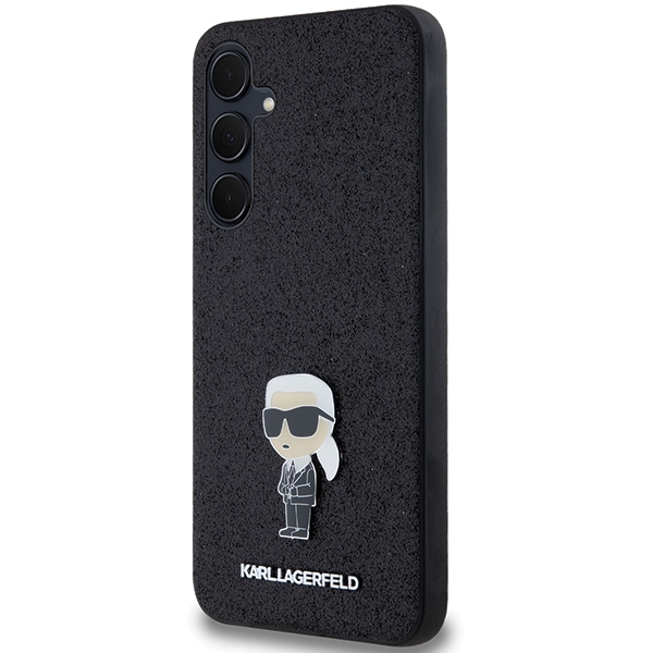 Karl Lagerfeld Samsung Galaxy A35 Case Fixed Glitter Ikonik, Black