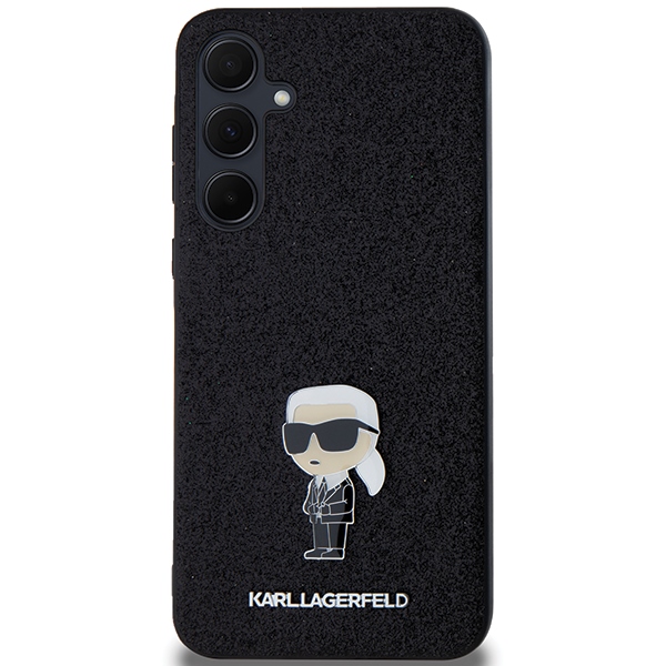 Karl Lagerfeld Samsung Galaxy A35 Case Fixed Glitter Ikonik, Black