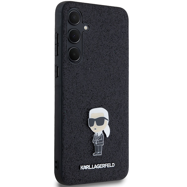 Karl Lagerfeld Samsung Galaxy A35 Case Fixed Glitter Ikonik, Black