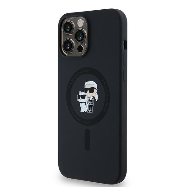 Apple iPhone 13 Pro 6.1\'\' Karl Lagerfeld Karl & Choupette Glitter MagSafe Cover Case, Black