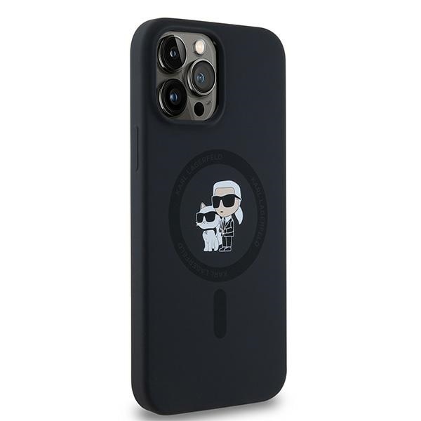 Apple iPhone 13 Pro 6.1\'\' Karl Lagerfeld Karl & Choupette Glitter MagSafe Cover Case, Black